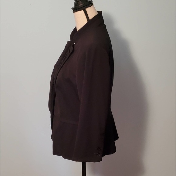 W&B Flattering Versatile Classic Black One-Button Blazer Size 12 - Picture 2 of 11